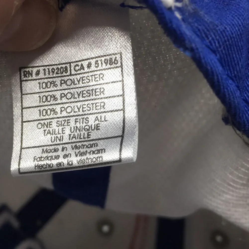 NY Giants Hat NFL Brand Polyester Hat hook and loop Back Strap